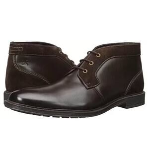 Stacy Adams Men's Delaney Brown Leather/Suede Chukka Boots 25053-200 sz 10.5